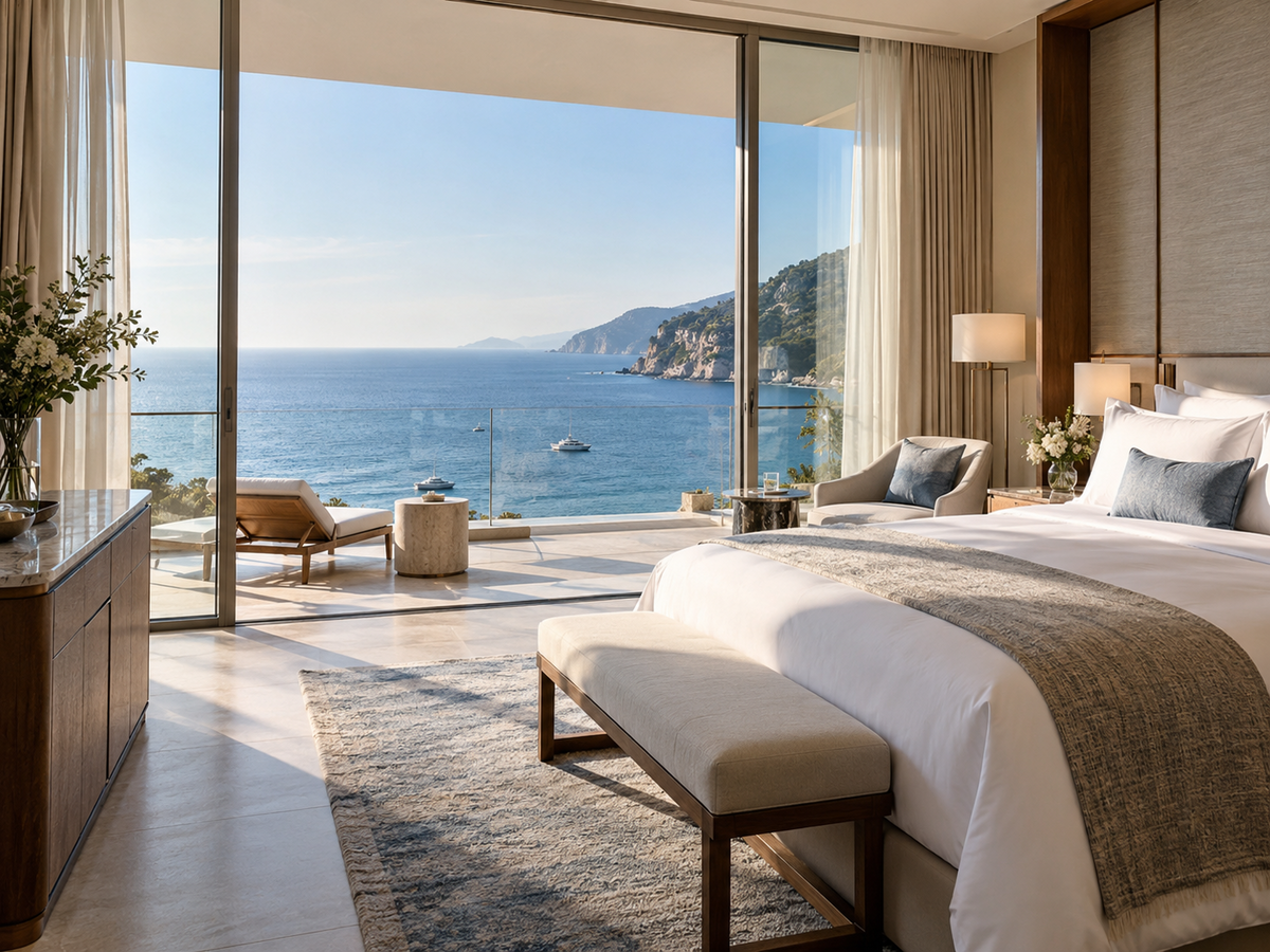 Luxury hotel room with sea view for The Family Membership member benefits banner
